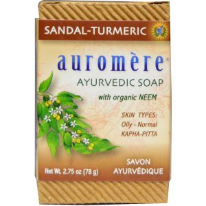 Auromere, Ayurvedic Soap, with Organic Neem, Sandal-Turmeric